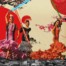 retro collage arte, collage art designs pop art style flamenco pop art girls